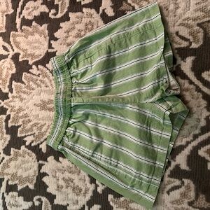 Green Striped Shorts